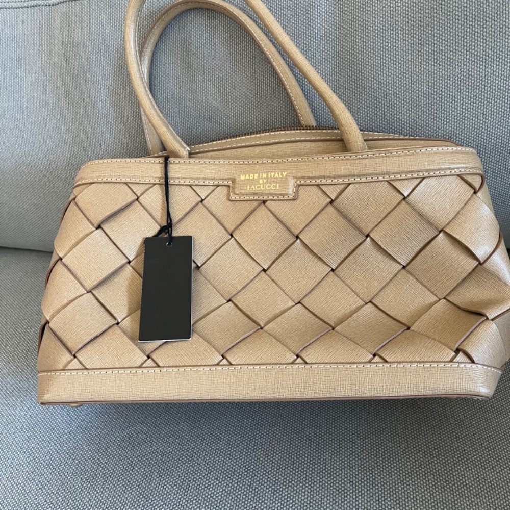 Iacucci Bags | Iacucci Genuine Leather Made in Italy Bag | Color: Beige - Picture 3 of 3